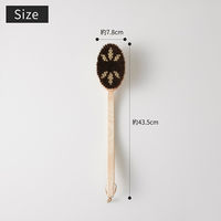 使うほどに馴染む Bath ボディブラシ 曲柄 馬毛 2WAY 日本製 1本 マーナ