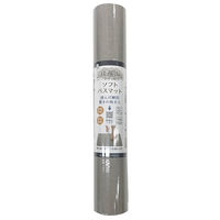 珪藻土パウダー入 ソフトバスマット 抗菌防臭 吸水速乾 40×60cm プレーン ライトグレー 1枚 ヨコズナクリエーション