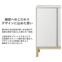 PREDONA（プレドナ）スチールシェルフ　 両開き 下置き用 1段 幅800×奥行400×高さ580mm モカブラウン ラウンド脚　1台(2梱包)