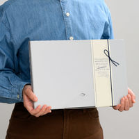 無地シルバーグレーポストギフトボックス-1/A4-30mm 1セット（100枚：20枚入×5パック） MSG-PGB1 ヘッズ