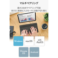 エレコム ワイヤレスキーボード Bluetooth 無線 パンタグラフ 充電式 薄型 TK-TM15BPGM/EC 1個（直送品）