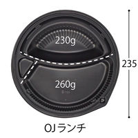 中央化学 カレー容器 CT-OJランチ BL 身 176289 1ケース(400個(50個×（直送品）