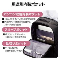 ビジネスバッグ リュック 大容量 気室拡張機能 27L 撥水加工 15.6インチノートPC ブラック BM-BPEPBK エレコム 1個（直送品）
