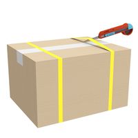 ナカバヤシ メジャーが付いたギザノコ刃カッター レッドブルー MGC-101RB 1本