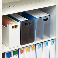 ナカバヤシ ファイルボックス クリアブラウン A4 FB-EW04-CS 1個 背幅162mm