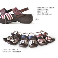 リゲッタ ボーダークロスゴムサンダル ダークレッド M CJEG5238-DRD-M(23.0cm~23.5cm) 1足　ナースサンダル（直送品）