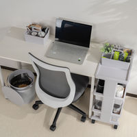 JEJアステージ リセスタイル テーブルワゴン3段 ライトグレー 幅450×奥行300×高さ715mm 1台