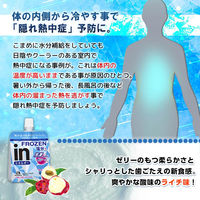 inゼリー（インゼリー） エネルギーフローズン 塩分プラス ライチ味  1セット（1個（180g）×12） クエン酸 森永製菓