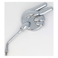 ALBA じゃんけんミラー(ちょき)/メッキシルバー 正ネジ8mm 101-051 1箱（直送品）