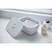 伊勢藤 折りたためるつけ置き洗いバケツ グレー I-617 1個