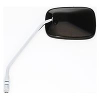 ALBA バックミラー/角型ブラック(メッキステー) 8mm 正ネジ /左右セット 101-020 1箱（直送品）