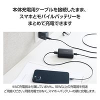 モバイルバッテリー 大容量 USB-C/A 合計最大 20W 10000mAh DE-C46L-10000BK エレコム 1個（直送品）