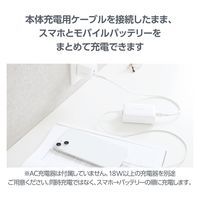 モバイルバッテリー 大容量 USB-C/A 合計最大 20W 10000mAh DE-C46L-10000WH エレコム 1個