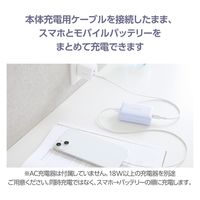 モバイルバッテリー 大容量 USB-C/A 合計最大 20W 10000mAh DE-C46L-10000PU エレコム 1個（直送品）