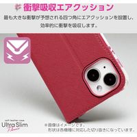 Galaxy S24 ケース レザー 手帳型 マグネット 衝撃吸収 超軽量 ピンク PM-G241PLFUJPND エレコム 1個（直送品）