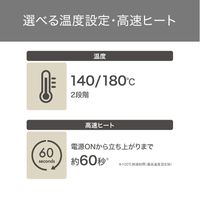 ヘアアイロン コンパクト 温度調節 2段階【140℃-180℃】 ホワイト TB460A-W テスコム 1個（直送品）