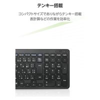 ワイヤレスコンパクトキーボード パンタグラフ式 薄型 ブラックTK-FDP099TBK/EC エレコム 1個（直送品）