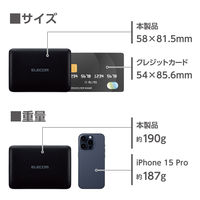 モバイルバッテリー 大容量 軽量 USB-C×2 最大 20W 10000mAh EC-C14LBK エレコム 1個