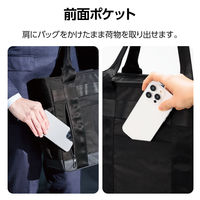 エレコム トートバッグ ビジネスバッグ 12L ファスナー付 撥水加工 14インチ BM-TBGDBK 1個