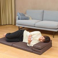 西川 ごろ寝マットスイート 五つ折り仕様 高反発ウレタン コンパクト収納 休憩 レジャー 防災対策にも ブラウン 1枚