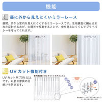 【5cm単位】オフィス・公共施設・ご住宅に｜サンゲツ高機能レースカーテン幅90cmｘ丈73cm1枚（直送品）