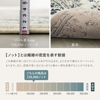 【玄関渡し】 萩原 エジプト製　オリエンタル柄のウィルトンラグ　カマル　マルマキ ネイビー 200×250cm（直送品）