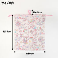 コッカ 巾着 大 ユニコーン（ピンク） CS-1286 1A 1セット（5個）