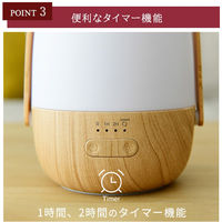 山善(YAMAZEN) ヒーリングセント アロマディフューザー 超音波式 自動オフ LED タイマー付 LDX-123(M) 1台（直送品）