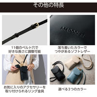 スマホショルダー 斜めがけ ソフトレザータイプ マグネット開閉 フラップ ジェットブラック P-MAP04BK エレコム 1個（直送品）