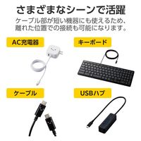 TypeC延長ケーブル 1m PD 60W USB3.2(Gen1) ブラック USB3-ECC10BK エレコム 1個（直送品）