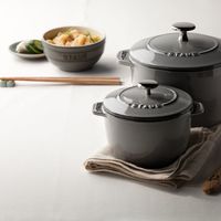 ストウブ Staub ラ ココット de GOHAN S グレー 12cm ご飯鍋 炊飯 1合 鋳物ホーロー 鍋 1個