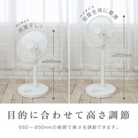 ゼピール メカリビング扇風機（上向き角度45°） DL-J100P 1台