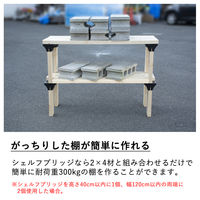 フクビ化学工業 シェルフブリッジ ファブラック 木材接合部材 耐荷重300kg ホワイト FRSH4WT 1セット(4個入)