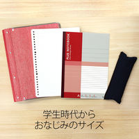 【アウトレット】【Goエシカル】プラス 無線綴じノート ベーシック セミB5 A罫 30枚 赤 1パック（10冊入） 75085