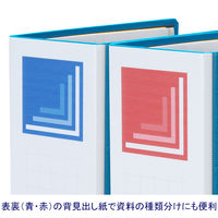 ハピラ　片開きパイプ式ファイル　A4タテ　とじ厚80mm　ブルー　1箱（12冊入）