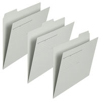 プラス カットフォルダーA4ーE3山タイプ グレー 87209 1セット(1袋(3枚入)枚×10)