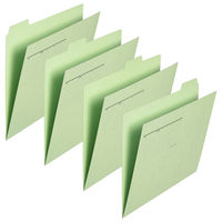 プラス 個別フォルダーA4ー4山ベーシックカラー グリーン 87236 1セット(40枚:4枚×10袋)