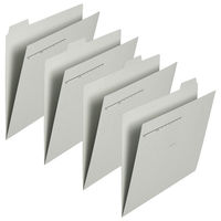 プラス 個別フォルダーA4ー4山ベーシックカラー グレー 87239 1セット(1袋(4枚入)×10)