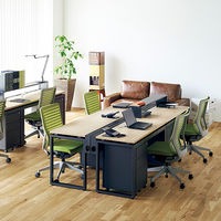 Ceha プレノデスクシステム スチールキャビネット 3段 ブラック 幅380×奥行470mm×高さ616mm 1台 サイドワゴン キャスター・鍵付き