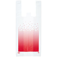 アスクル　中身が透けにくい　ケアルックデザイン　レジ袋　レッド　12号　1セット（3000枚：100枚入×30袋）  オリジナル