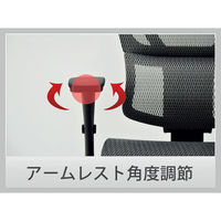 エルゴヒューマン スマート オフィスチェア エラストメリックメッシュ 肘付 グレー/KM10 EHS KM10 GY 1脚（2梱包）