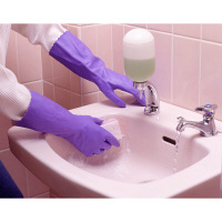 【ビニール手袋】 ショーワグローブ ビニトップ厚手 No.132 ピンク 1セット（3双：1双×3）