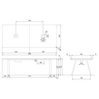 プラス ダイニングワークテーブル  幅2400×奥行1000×高さ720mm 1台（4梱包） ミーティングテーブル フリーアドレスデスク