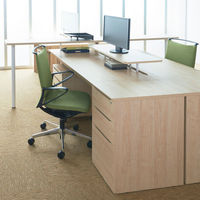 アール・エフ・ヤマカワ ユピタデスク 平机 引出し無し ナチュラル 幅1400ｘ奥行600ｘ高さ720mm 1台（2梱包）