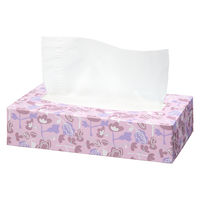 ティッシュペーパー 150組（5箱入） オリジナルティッシュ スマートコンパクト パステルフラワー PEFC認証紙 アスクル  オリジナル