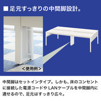 イトーキ サリダLFデスク フリーアドレスデスク 引出し無し ホワイト 幅3600×奥行1400×高さ720mm 1台（9梱包）