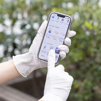 【使いきりニトリル手袋】 ファーストレイト 「現場のチカラ」 ニトリル手袋薄手 粉無し ホワイト L 1箱（100枚入）  オリジナル