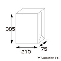 ササガワ ギフトバッグ 角底袋 しろ 無地 50-3800 1袋(100枚入)