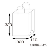 ササガワ 手提げバッグ 白無地 中 50-5200 1袋(50枚入)