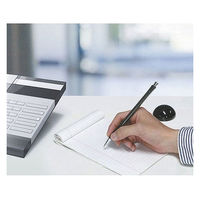 受付・デスクペン フロス（油性ボールペン＆スタンド） 0.7mm グラスブルー軸 水色 1組 BA65-GBL ゼブラ